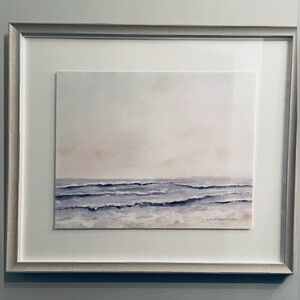 Tide - Framed Watercolour Beach Print by Emma Allen